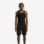 rib slim fit vest in white.