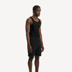 rib slim fit vest in white.