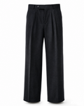 smart pleated loose leg trousers in navy