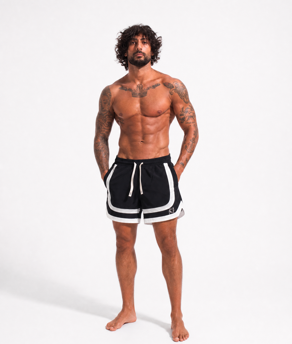 Black athletic shorts