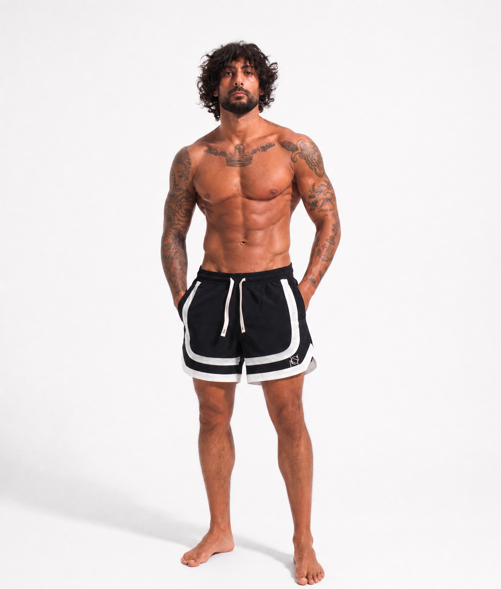 Black athletic shorts
