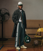 premium heavyweight wide leg jogger in green