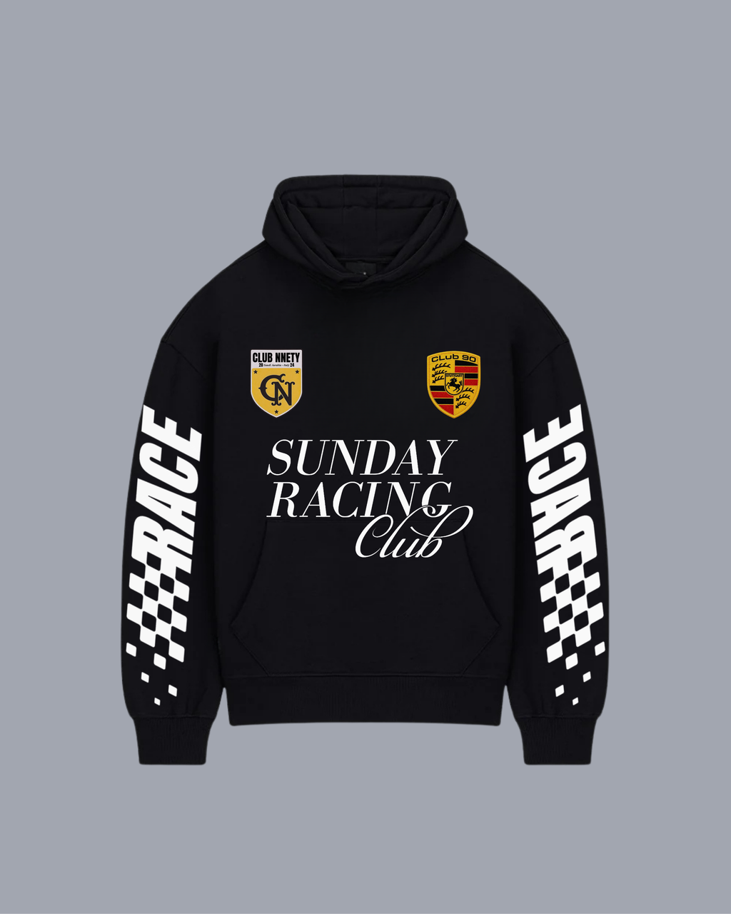 Sunday Racing Club  Black Hoodie