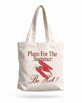 Club Ninety large logo tote bag in Beige