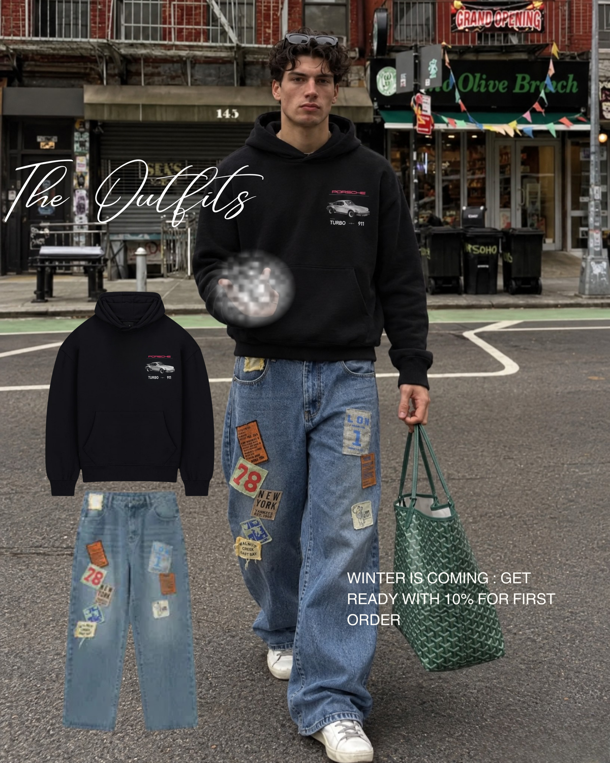 baggy jeans in mid wash blue 2