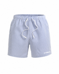 shorts in mid length with placement print in red stripe - Club Ninety