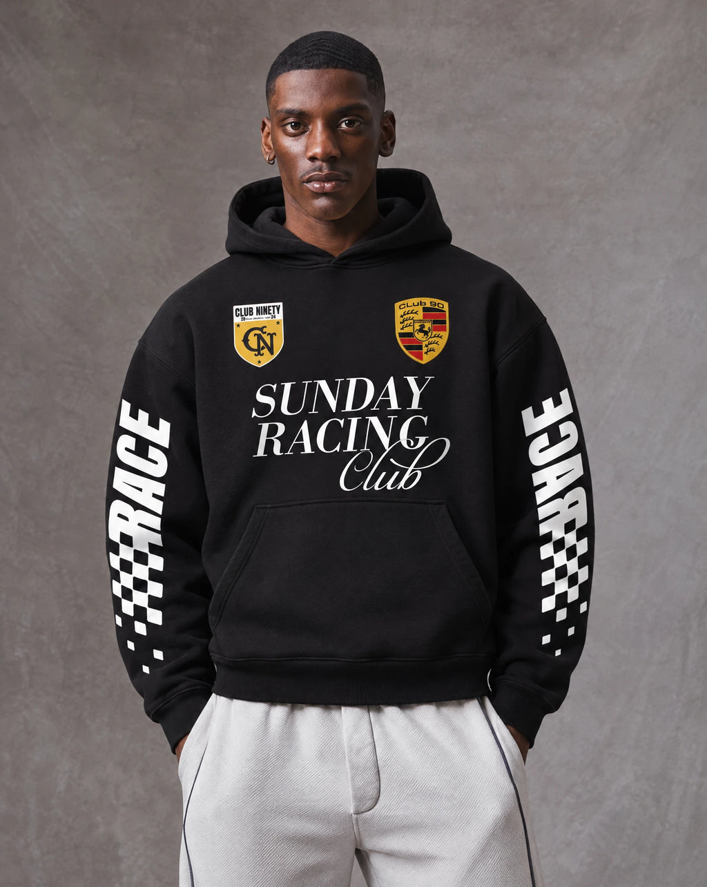 Sunday Racing Club  Black Hoodie