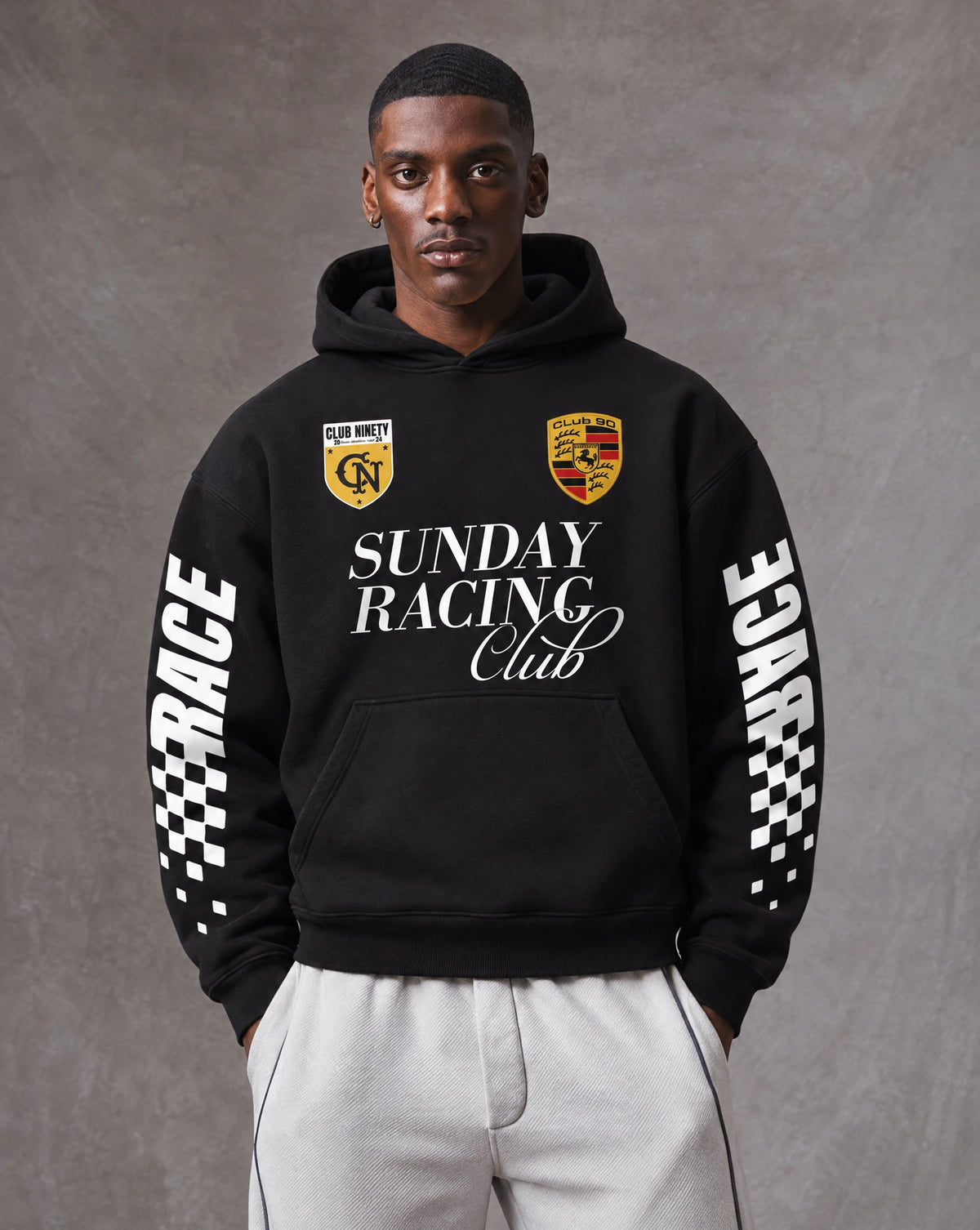 Sunday Racing Club  Black Hoodie