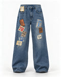 baggy jeans in mid wash blue 2